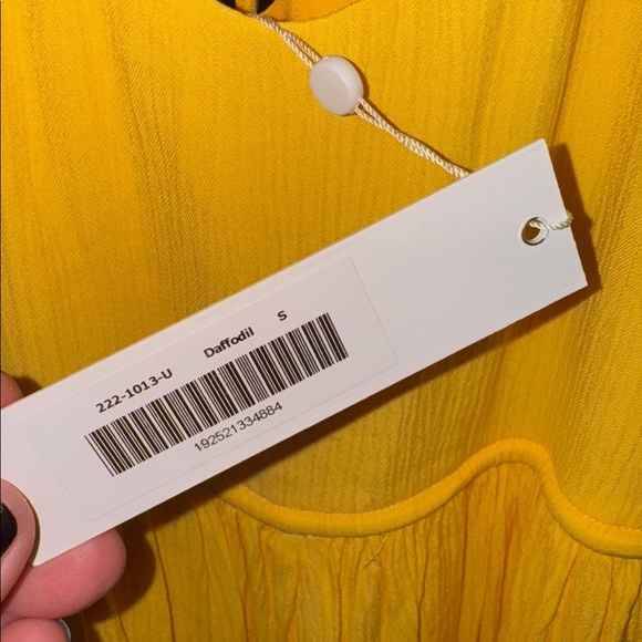 Jonathan Simkhai dress Lina Maxi yellow daffodil cut out tiered lined NEW small - Picture 7 of 8